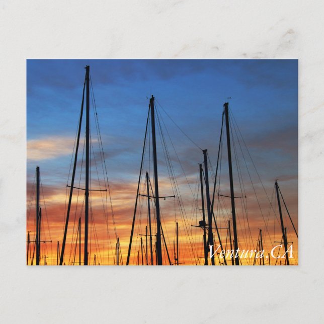 Morgenhimmel Ventura Harbour Postkarte (Vorderseite)