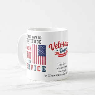 Morgenkaffee der Dankbarkeit Patriotischer Veteran Kaffeetasse