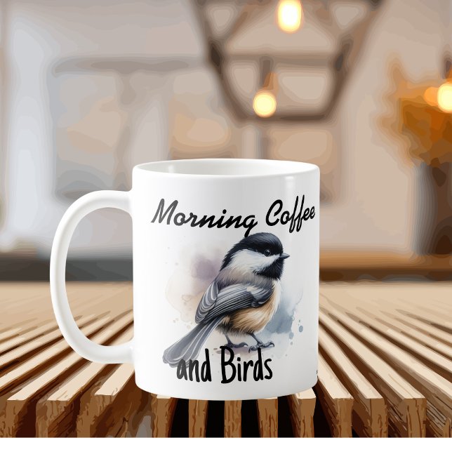 Morgenkaffee und Vögel Kaffeetasse (Von Creator hochgeladen)