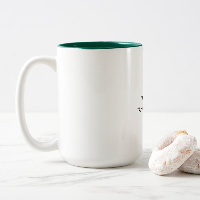 Morgenkaffee Zweifarbige Tasse (Mit Donut)