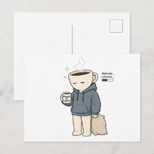 Morgenladung Powered By Kaffee Lustiger Kaffee Lie Postkarte