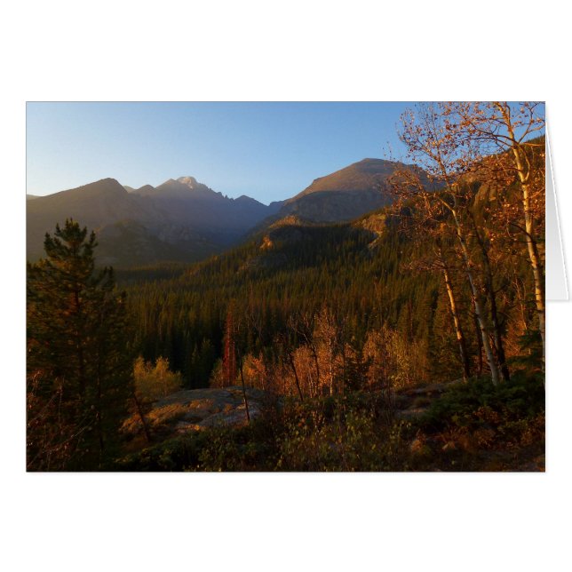 Morgenlicht auf den Rocky Mountains im Herbst (Vorderseite (Horizontal))