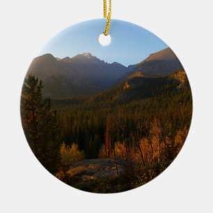 Morgenlicht auf den Rocky Mountains im Herbst Keramik Ornament