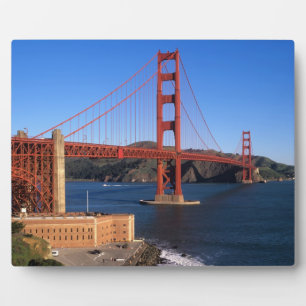 Morgenlicht badet die Golden Gate Bridge Fotoplatte