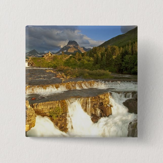 Morgenlicht begrüßt Swiftcurrent Falls in der Button (Vorderseite)