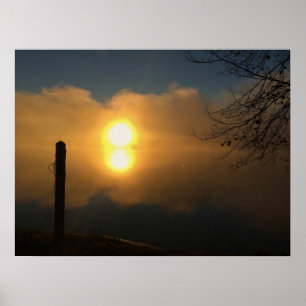 Morgenlicht über stillen Gewässern Poster