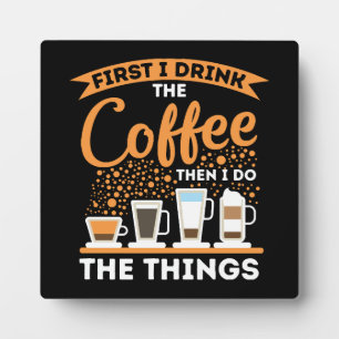 Morgenmotivation Boost - Mantra für Kaffeeliebhabe Fotoplatte