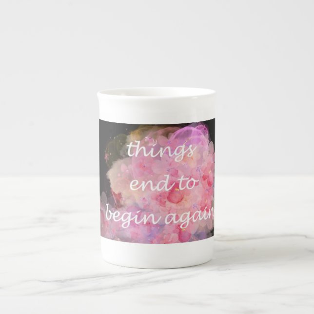 "Morgenmotivation: Inspirierend gedachte Tasse" Prozellantasse (Vorderseite)