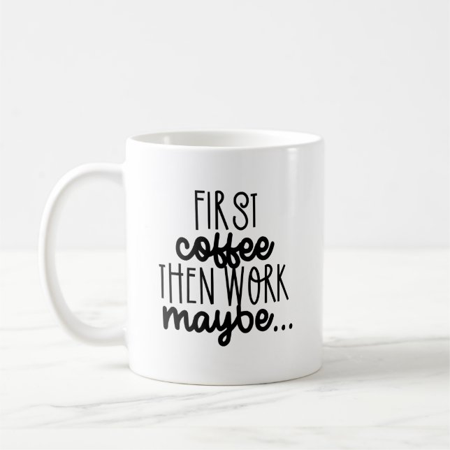Morgenmotivation Kaffeetasse (Links)