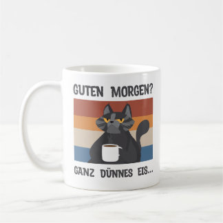 Morgenmuffel Geschenk für Kaffeeliebhaber Katze Kaffeetasse