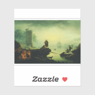 Morgennebel auf See von Joseph Vernet  Aufkleber