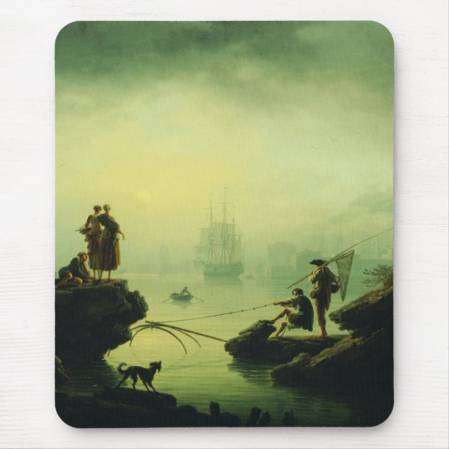 Morgennebel auf See von Joseph Vernet  Mousepad (Vorne)