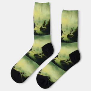 Morgennebel auf See von Joseph Vernet Socken