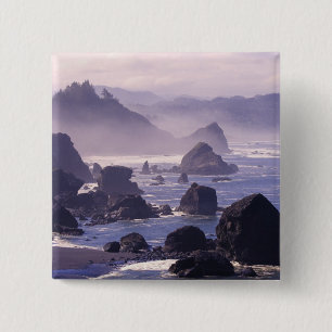 Morgennebel entlang der Oregon-Küste nahe Nesika, Button