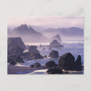 Morgennebel entlang der Oregon-Küste nahe Nesika, Postkarte