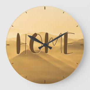 Morgennebel Goldschichten Sonnenaufgang Zuhause Zi Große Wanduhr