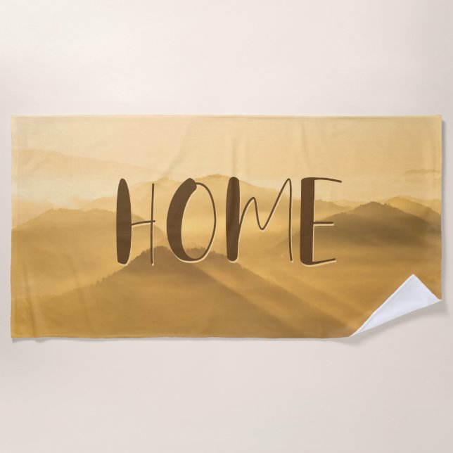 Morgennebel Goldschichten Sonnenaufgang Zuhause Zi Strandtuch (Vorderseite)