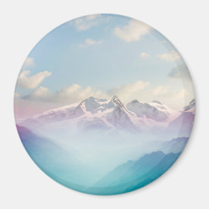 Morgennebel im Alpental Magnet