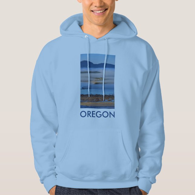 Morgennebel über Netarts Bay, ODER Hoodie (Vorderseite)