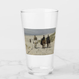 Morgenreiten am Strand (von Anton Mauve) Glas