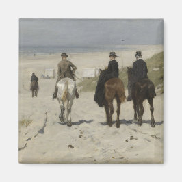 Morgenreiten am Strand (von Anton Mauve) Magnet