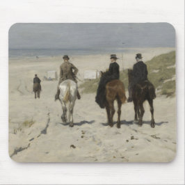 Morgenreiten am Strand (von Anton Mauve) Mousepad