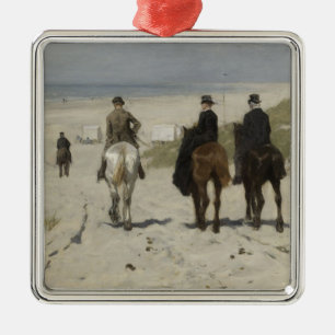 Morgenreiten am Strand (von Anton Mauve) Ornament Aus Metall