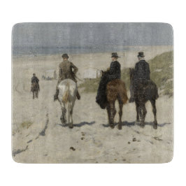 Morgenreiten am Strand (von Anton Mauve) Schneidebrett