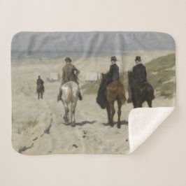 Morgenreiten am Strand (von Anton Mauve) Sherpadecke