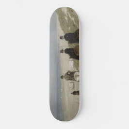 Morgenreiten am Strand (von Anton Mauve) Skateboard