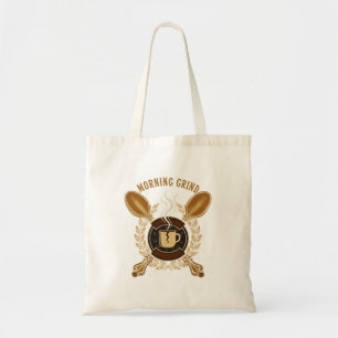Morgenroutine   Vintage Retro Kaffee Liebhaber Emb Tragetasche