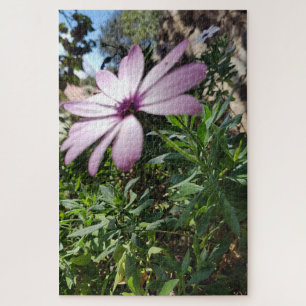 Morgenruhe: Blassrosa Blüte mit sanften Blütenblät Puzzle