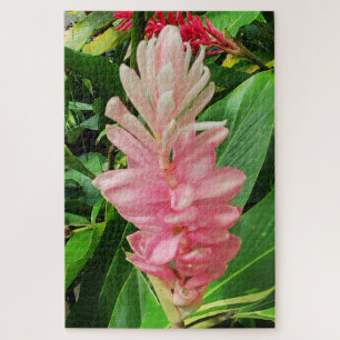 Morgenruhe: Blassrosa Ingwerblüten-Weiche Blütenbl Puzzle