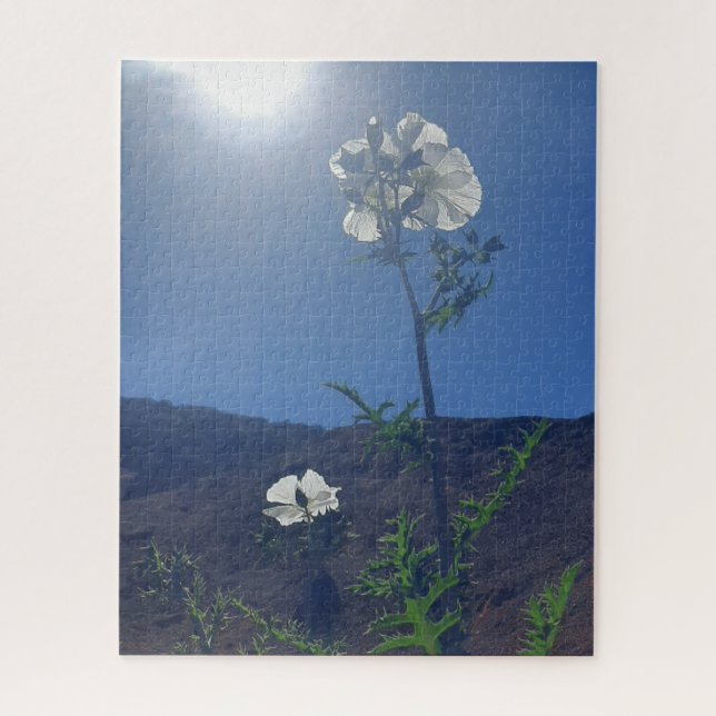 Morgenruhe: Cremeblüte in durchscheinendem Licht Puzzle (Vertikal)
