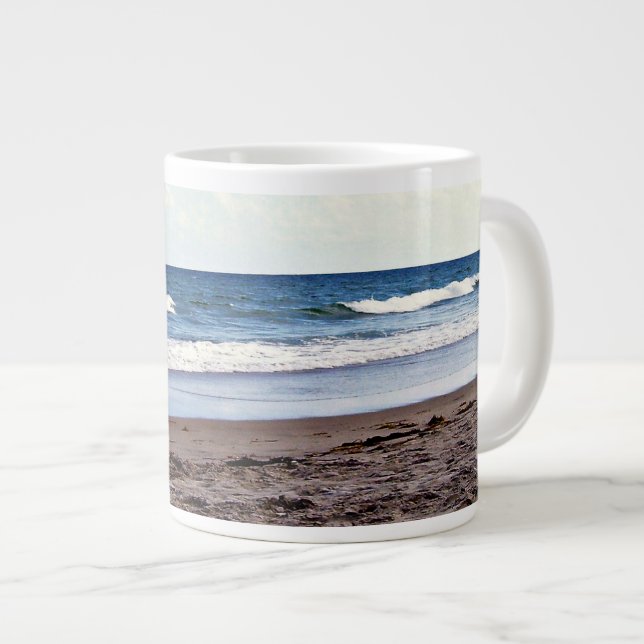 Morgenruhe in Delray Beach Jumbo-Tasse (Vorderseite Rechts)