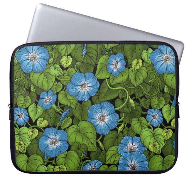 Morgenruhm in Blau und Grün Laptopschutzhülle (Vorderseite)