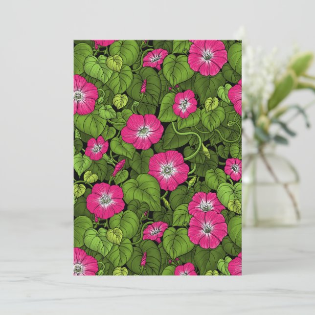 Morgenruhm in Rosa und Grün (Stehend Vorderseite)