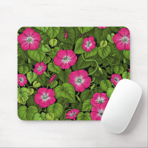 Morgenruhm in Rosa und Grün Mousepad
