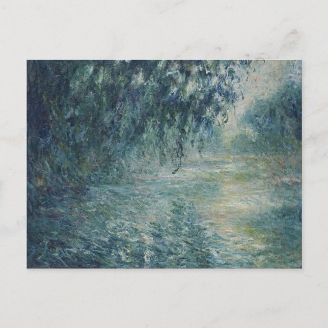 Morgens am Seine Monet Postkarte (Vorderseite)