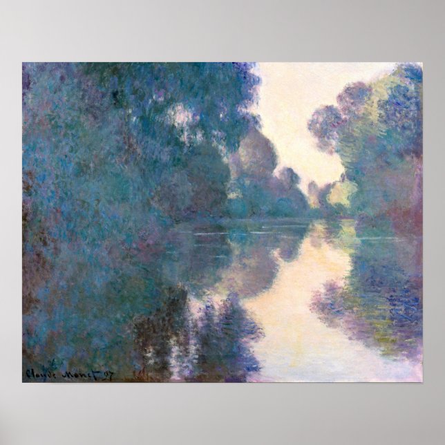 Morgens an der Seine bei Giverny (1897) Poster (Vorne)