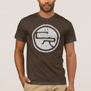 Morgens-APP grundlegende T - Weiß/Brown T-Shirt