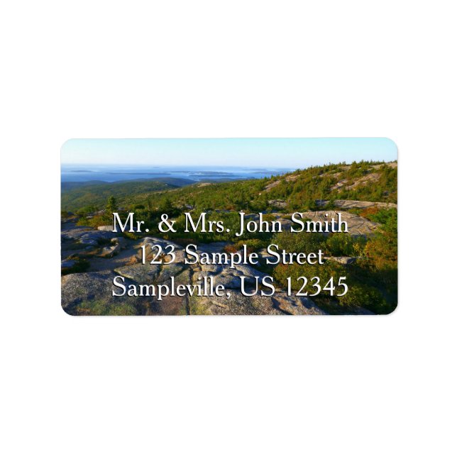 Morgens auf dem Cadillac Mountain at Acadia Adressaufkleber (Vorne)