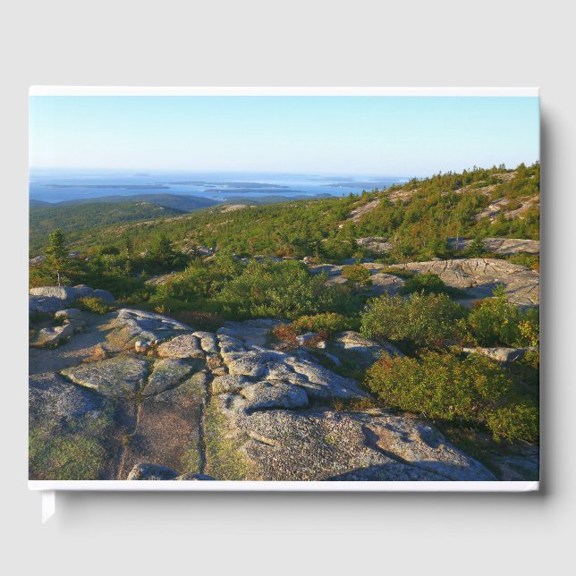 Morgens auf dem Cadillac Mountain at Acadia Gästebuch (Vorderseite)