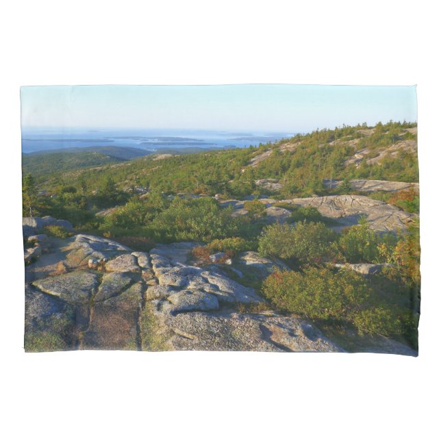Morgens auf dem Cadillac Mountain at Acadia Kissenbezug (Vorderseite)