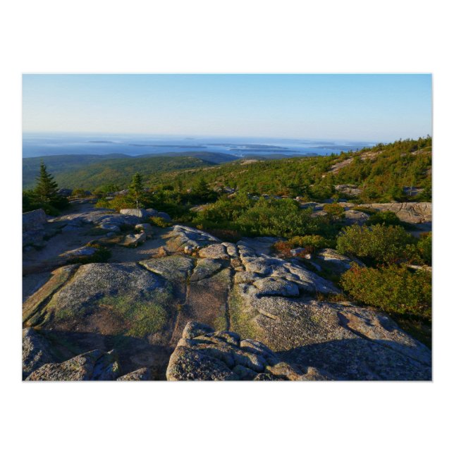 Morgens auf dem Cadillac Mountain at Acadia Poster (Vorderseite)