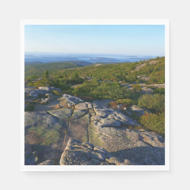 Morgens auf dem Cadillac Mountain at Acadia Serviette (Vorderseite)