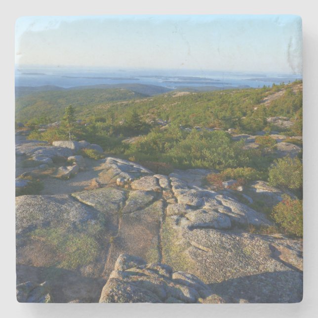 Morgens auf dem Cadillac Mountain at Acadia Steinuntersetzer (Vorderseite)