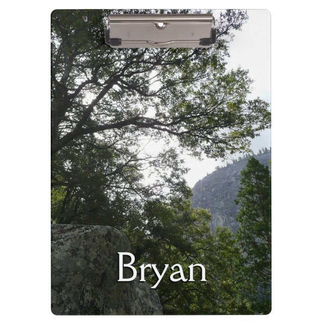 Morgens auf dem Weg zu den Vernal Falls in Yosemit Klemmbrett (Vorderseite)