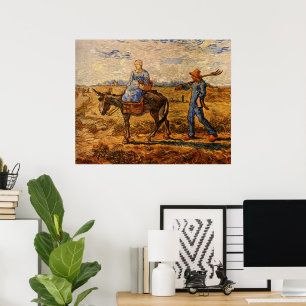 Morgens, Bauernpaar von Vincent van Gogh Poster