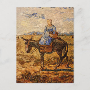 Morgens, Bauernpaar von Vincent van Gogh Postkarte